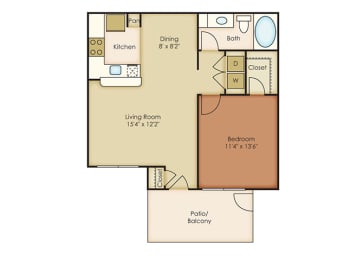 A1 2D floor plan image  at The Villages of Briar Forest, Houston